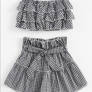 Gingham Two Piece Set